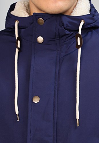 YOURTURN Herren Übergangsjacke in Blau - Jacke Übergang leicht mit Teddy Fell gefüttert, L