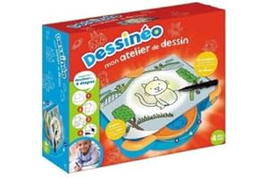 CAVERNEDESJOUETS Dessineo mon atelier dessin pas a pas - j'apprends a dessiner en 4 etapes - pupitre lumineux machine - set jeu creatif enfant 4 ans et + - carte tigre