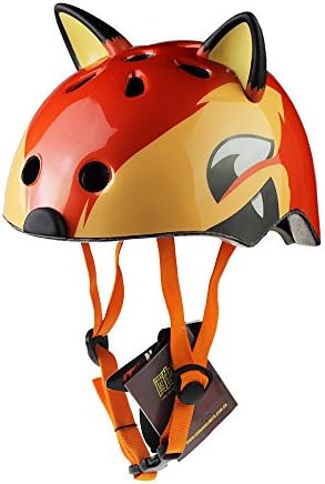 Awesome Boys/Girls Bear Safety Helmet Children Multi-Sport Helmets for Skateboard Cycling Skate Scooter Roller (FOX)