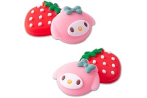 PERFECTSIGHT Switch Thumb Grips Caps, Cute Joystick Caps for Nintendo Switch/Switch Lite/OLED, 4 PCS Thumbstick Cover, Analog Stick Button Cover for NS Joycon Controller (Pink Mel)