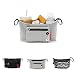 SZTARA Stroller Organizer Multifunctional Baby Pram Storage Bag for Outdoor Walking Jogging Diapering Supplies Bottle Food Toys Holder Stripe