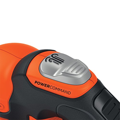 Black+Decker 18V Li-Ion Akku-Gartenbläser mit Akku und Ladegerät, 169km/h – 209km/h einstellbare Blasgeschwindigkeit, Power Command mit Boost-Knopf, GWC1820PC, schwarz orange - 8