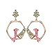 Produktbild ZHOUYF Ohrringe Ohrstecker Ohrhänger Süße Rosa Emaille Vögel Ohrringe Für Frauen Mode Strass Papagei Anhänger Ohrringe Schmuck Pendientes