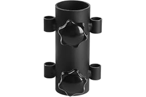 HOUSON Sonnenschirmhalter aus Metall, Schirmständer Sonnenschirmhalter Balkongeländer Zeltständer zeltstangenhalter für Garten, Terrasse, Balkon, Geländer (Ø 22-34mm)