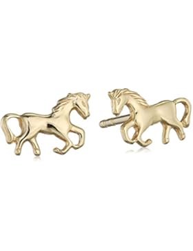 Xaana Kinder-Ohrstecker Bestseller Pferd 333 Gelbgold - AMZ0472