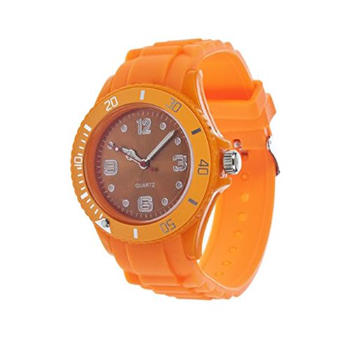 Unisex Bunt Silikon Uhr watch Armbanduhr Damenuhr Herrenuhr Uhr Jenny TrendOrange Unisex Bunt Silikon Uhr watch Armbanduhr Damenuhr Herrenuhr Uhr Jenny TrendOrange