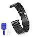 Produktbild N.ORANIE 20mm Breite Uhrenarmband Edelstahl Verstellbarer Armband mit Arc Metal Gürtelschnalle für Moto 360 2nd Gen (Herren 42mm) Samsung Gear S2 Classic und Pebble Time Round Smartwatches (3 Zeiger Style-Schwarz)