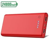 【Externer Akku mit hoher Kapazität】: Die 24800 mAh Powerbank mit ultrahoher Kapazität ist für alle Telefone geeignet. In der Regel kann die Powerbank das Telefon 4 - 6 mal aufladen.
