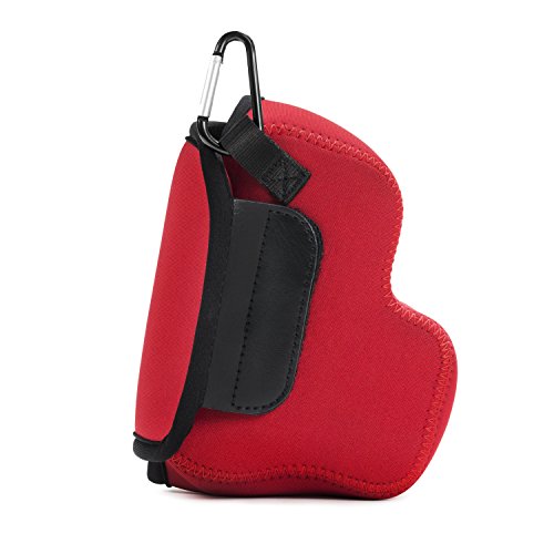 MegaGear MG728   tui avec Mousqueton en N  opr  ne pour Appareil photo Nikon Coolpix B500 Rouge