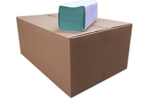 Netuno ZZ Zickzack 20 x 200 hojas, 4000 hojas de papel para dispensador de toallas, color verde, 1 capa, 1 litro, pliegue ZZ, natural, para cocina, limpieza suave de manos