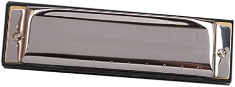 10 Holes C Tune Harmonica Metal Polyphony Adult Lightweight Entry Level Rural Harmonica,A-100*28*20MM