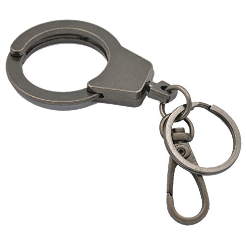 Mini antike Single Handschellen geformten Metall Schlüsselanhänger Keychain Schlüsselanhänger grau