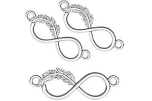My-Bead 3 Pezzi connettori gioelli Infinito 22mm Argento 925 ciondoli per bracciali e collane qualità da gioielliere DIY