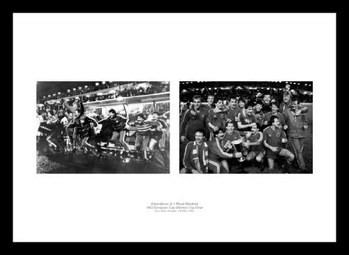 Aberdeen Framed 1983 European Cup Winners Cup Final Double Photo Memorabilia