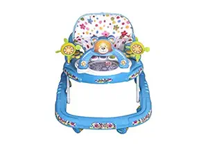 Joyride Lily Baby Musical Walker - Foldable & Height Adjustable - Blue