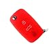 Produktbild Brightparts® Rot Silikon Schlüsseletui Hülle Etui Schlüssel Cover für Audi Klappschlüssel mit 3 Tasten