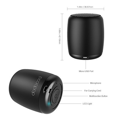 Dodocool - Minialtavoz inal mbrico port til y recargable con conexi n por Bluetooth funci n de mando a distancia para fotos y selfies y funci n de manos libres compatible con la mayor a de los tel fonos tabletas ordenadores y otros dispositivos color negro Dodocool - Minialtavoz inal mbrico port til y recargable con conexi n por Bluetooth funci n de mando a distancia para fotos y selfies y funci n de manos libres compatible con la mayor a de los tel fonos tabletas ordenadores y otros dispositivos color negro