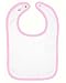 Rabbit Skins Infants'Terry Snap Bib, OS, WHITE/PINK (US)