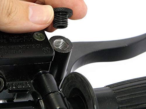 Motorrad Spiegel Verschluss Zündkerzen Aluminium M10 - Uhrzeigersinn Gewinde nur Paar