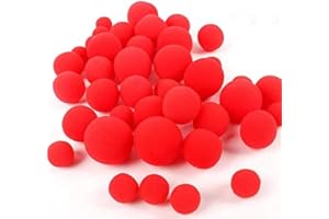 [Accessoires Magiques] Lot de 50 Boules en Mousse Super Douces de 4,5 cm (Rouge) - Tour de Magie coloré apparaissant Vanish Magie Stage Street Illusion Gimmick Accessoire comédie (Rouge 3,5 cm)
