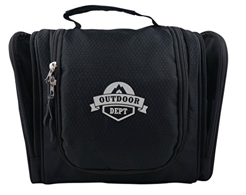 Kulturbeutel, Kulturtasche, Kosmetiktasche für Herren, Damen und Kinder zum Aufhängen. Waschtasche groß in XL für die Reise, blau und schwarz - 8