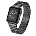 Produktbild GOSETH für Apple Watch Series 4 (44mm), mit Schmetterlingsverschluss Edelstahl Ersatzband kompatibel mit Apple Watch Fitness Smart Watch, Move Link by Hands - Schwarz