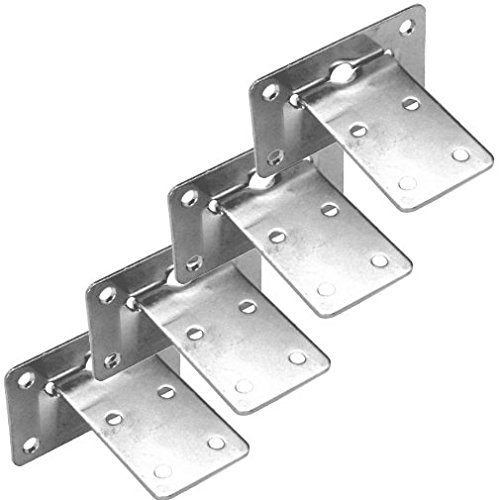 Preisvergleich Produktbild 4 Stück Edelstahl V2A Tischplattenhalter Tischfuß Tischhalterung Tischplattenhalterung Fuß