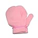 CTM Toddler Stretch Mittens on a String, Light Pink