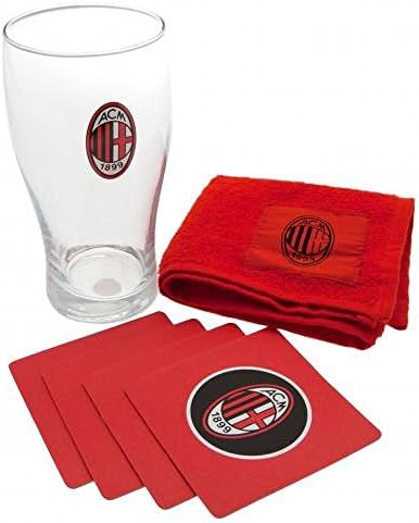 AC Milan FC Official Football Gift Mini Bar Set - A Great Christmas / Birthday Gift Idea For Men And Boys