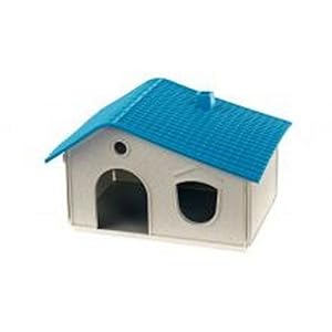 Caldex – Casita de plástico para hámsters (Talla Única) (Gris/Azul)