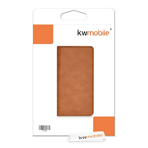 kwmobile Funda para Huawei P8 Lite  2015  - Flip cover Case para m  vil en cuero sint  tico - Estilo libro plegable co  ac