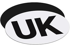 Onarway UK Magnetic Car Stickers for Europe, Fully Magnetic UK Stickers for European Roads, Pack of 2 Self Adhesive Magnet UK Plate Stickers, Easy to Attach and Remove without Scratching