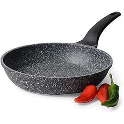 ProCook Granite - Poêle Induction - Revêtement antiadhésif Effet Pierre - Garantie sans PFOA - Manche Isolant Bakélite - 24 cm