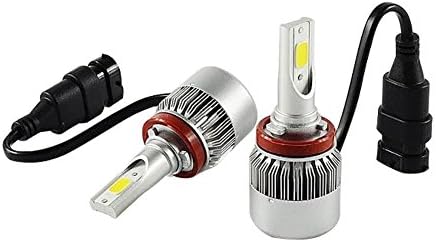 MTKD 2x H11 H9 H8 LED Headlight Bulbs COB Chip 72W / 7600lm Car LED Headlight Bulbs Lamp White Color 6000K Conversion Kit 12v Replace for Halogen or HID Bulbs.