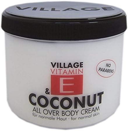 Village Cosmetics Vitamin E Body Cream, Coconut 500 ml