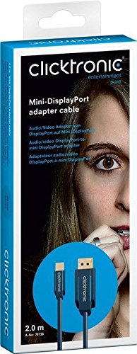 Clicktronic Casual Mini DisplayPort-Adapterkabel (Audio/Video Adapter von DisplayPort auf Mini DisplayPort, 2m) - 5