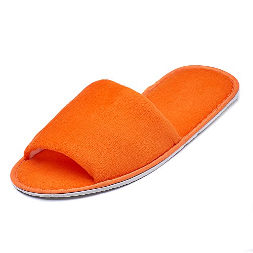 Preisvergleich Produktbild 5 & 10 Paar "Roya Orange" offene Slipper von Stubenfein (10)