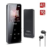 16GB SPEICHER & SPORT ARMBAND-Der tragbare MP3-Player von Victure verfügt über 16 GB internen Speicher und erweitert den Speicher durch die Micro SD-Karte um bis zu 64 GB.Eine kostenlose Sportarmband fixiert Victure M6X an Ihrem Arm, um Ihre Hände während der Übung freizugeben