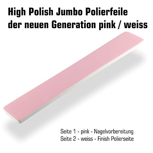 5x High Polish Jumbo Polierfeile der neuen Generation pink / weiss - 2