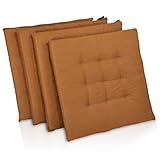 diMio Stuhlkissen 40x40 x 3,3cm 4er Pack in Braun - Schicke Landhaus Sitzkissen, weich gepolstert (15 Farben zur Auswahl) diMio Stuhlkissen 40x40 x 3,3cm 4er Pack in Braun - Schicke Landhaus Sitzkissen, weich gepolstert (15 Farben zur Auswahl)