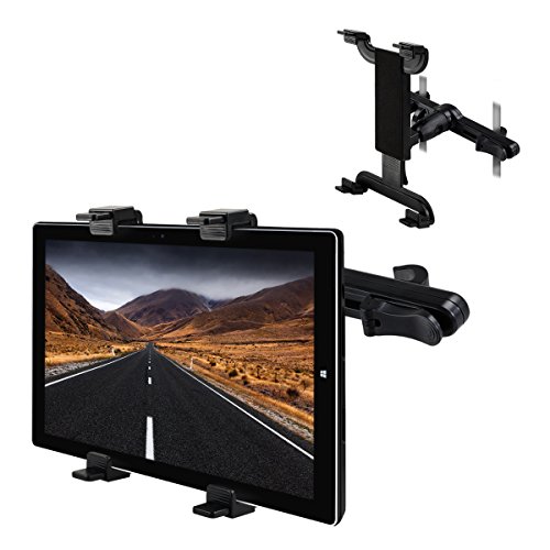 kwmobile Tablet Kopfstützenhalterung für Microsoft Surface 3 Schwarz – Auto KFZ Kopfstütze Tablethalterung - 5