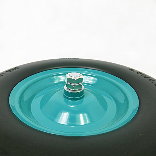 Schubkarrenrad pannensicher PU 400×100 4.80/4.00-8 Ersatzrad – max. 150 kg – INKL. Achse 20×130 - 2