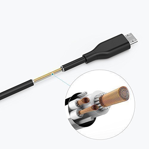 [Pacco da 2 cavi] Anker PowerLine Cavo Micro USB (180 cm) - Cavo Ultra Durevole con Fibra di Aramide, Resistente a PiÃ¹ di 5000 Piegamenti. Per Smartphone Android Samsung, Nexus, LG, Motorola e altro ancora