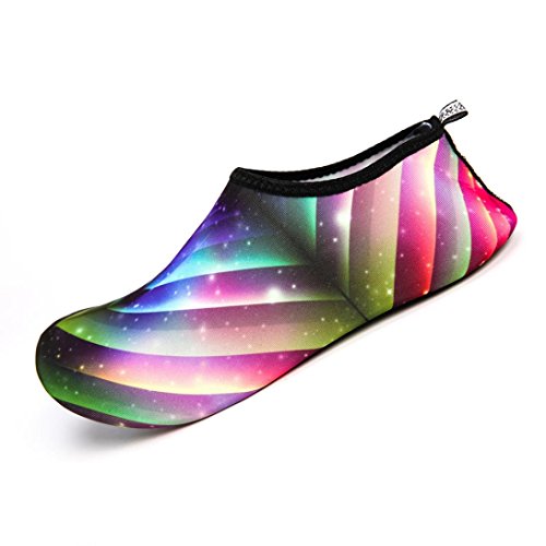 Preisvergleich Produktbild Aquaschuhe Unisex Badeschuhe Badelatschen Damen Wasserschuhe Herren Surfschuhe Sommer Strandschuhe Schwimmbadschuhe Sandalen Outdoorschuhe Schwimmschuhe Barfuß Schuhe LMMVP (41-42 EU, Mehrfarbig)