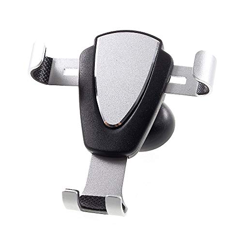 Gravity Air Vent Phone Car Mount Holder with Clip for ZTE TONINO LAMBORGHINI ALPHA-ONE - Black & Silver