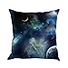 Produktbild DOLDOA Galaxy Sternen kissen Abdeckungs Kissenbezug Sofa kissen Fällen Home Decor (45 X 45 CM/18"x18", 2)