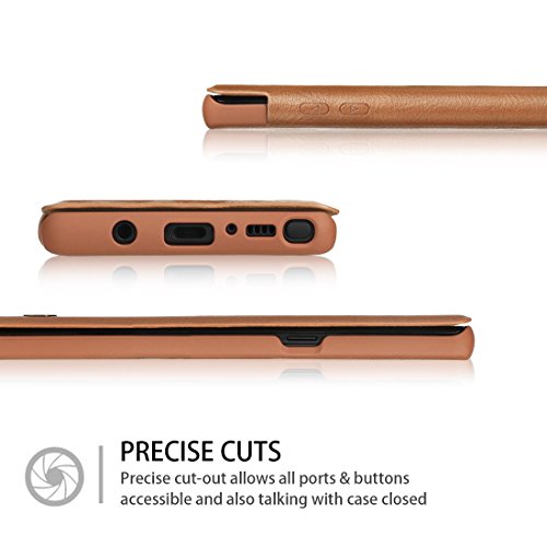 Nillkin Samsung Note 8 Funda  Premium PU Funda Protectora de Cuero con Funda para Tarjeta Samsung Galaxy Note 8  marr  n