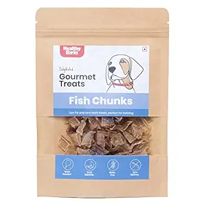 Healthy Barks Natural Fish Chunks Training Dog Treats, Gluten Free, for Adult Dogs & Puppies, 50 g (Pack of 1)