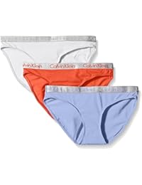 Calvin Klein Mujer Pack de 3 radiante algodón Bikini Panty
