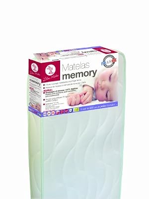 Lilou Miaka Matelas Memory - Enveloppe Et Mousse 100% Hygiène - 60 x 120 x 12 cm